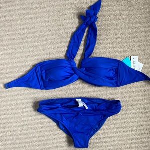 New halter bikini in blue